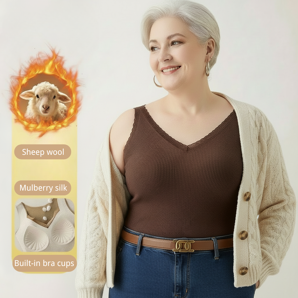 Far‑Infrared Self‑Heating Seamless Thermal Vest with Built‑In Bra
