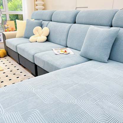 Serene Maze Stretch Sofa Cover – Anti-Scratch, Full-Cover Pet Protector