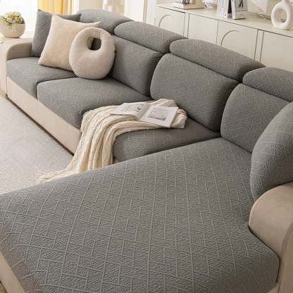 Luxury Diamond Knit Stretch Sofa Cover– Anti-Scratch, Full-Cover Pet Protector