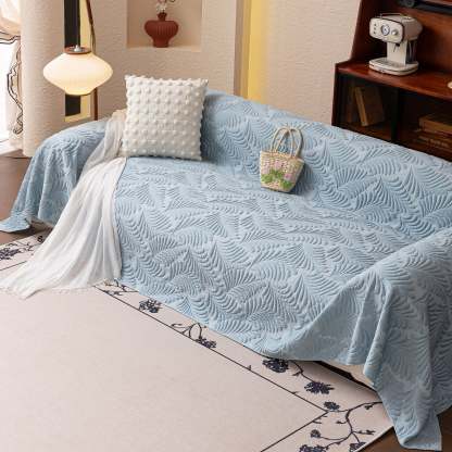 Leaf Imprint Bold Modern Multi-Color Pattern Soft Pet-Friendly Durable Sofa Cover – Minimalist Hassle-Free Throw Couch Protector