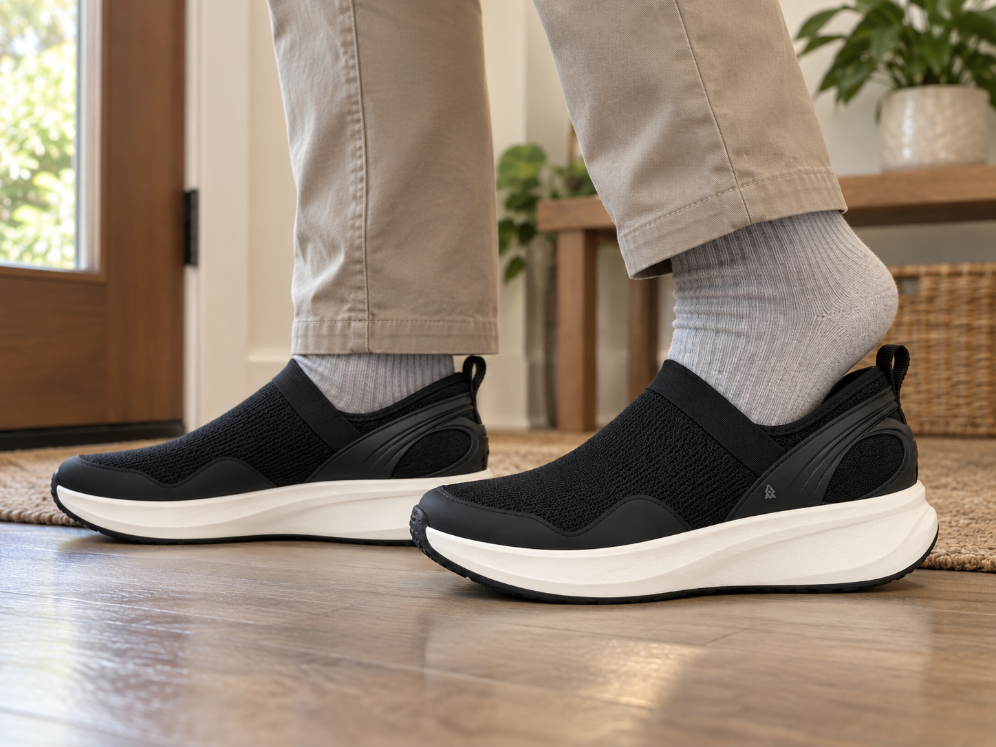 Stepping into StepReady shoes without bending or pulling