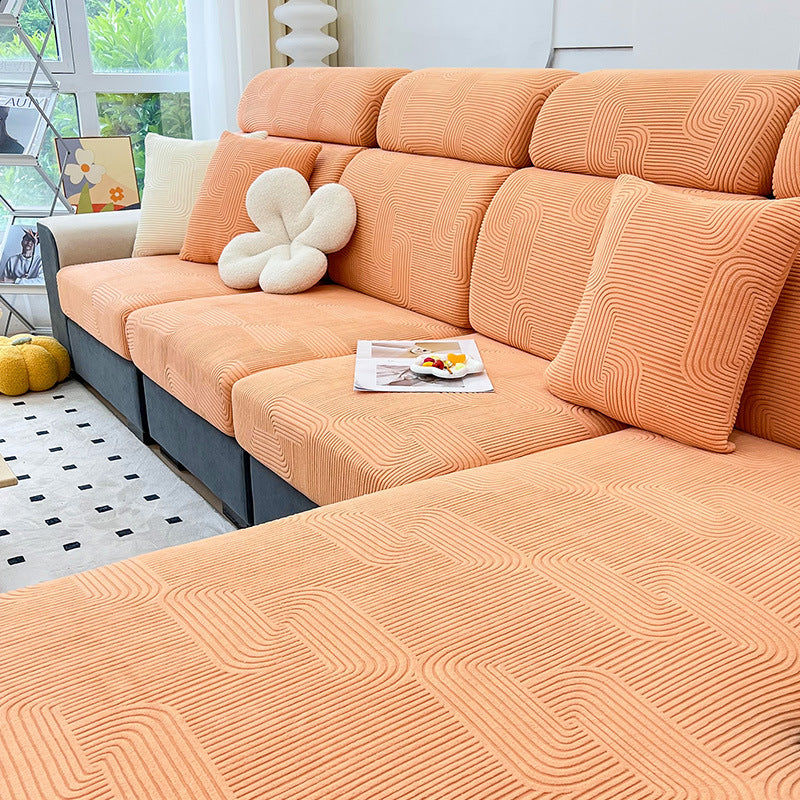 Serene Maze Stretch Sofa Cover – Anti-Scratch, Full-Cover Pet Protecto
