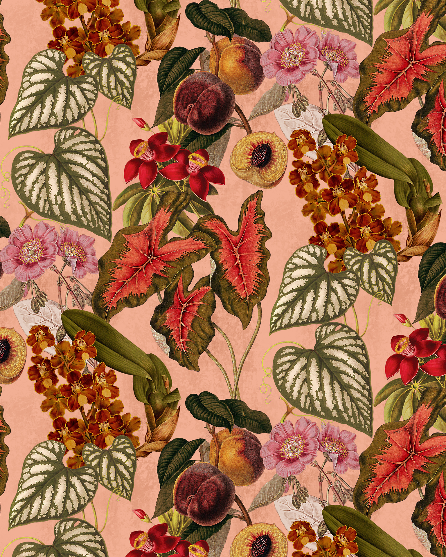 Cali Tropicale Wallpaper, peach