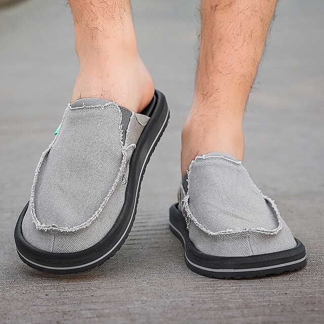 Men's Canvas Slip-On Loafers – Lightweight Comfortable