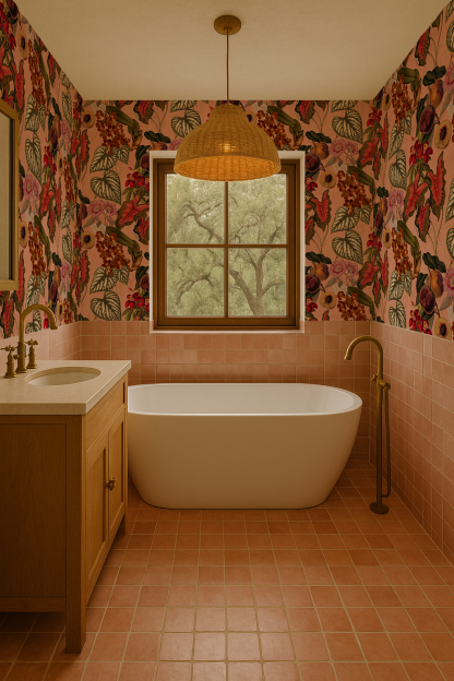 Cali Tropicale Wallpaper, peach
