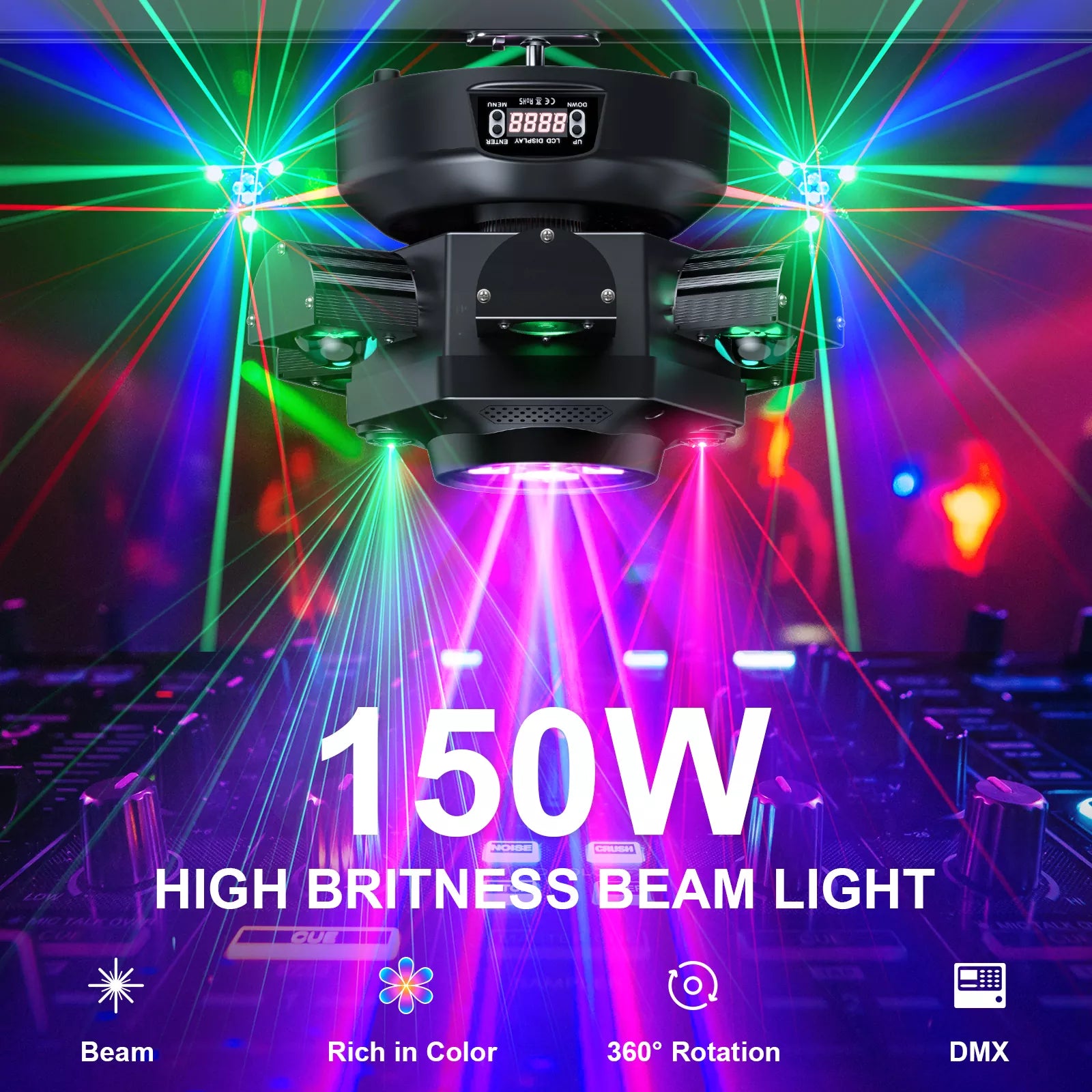 150W six-arm bee eye stage light-E3