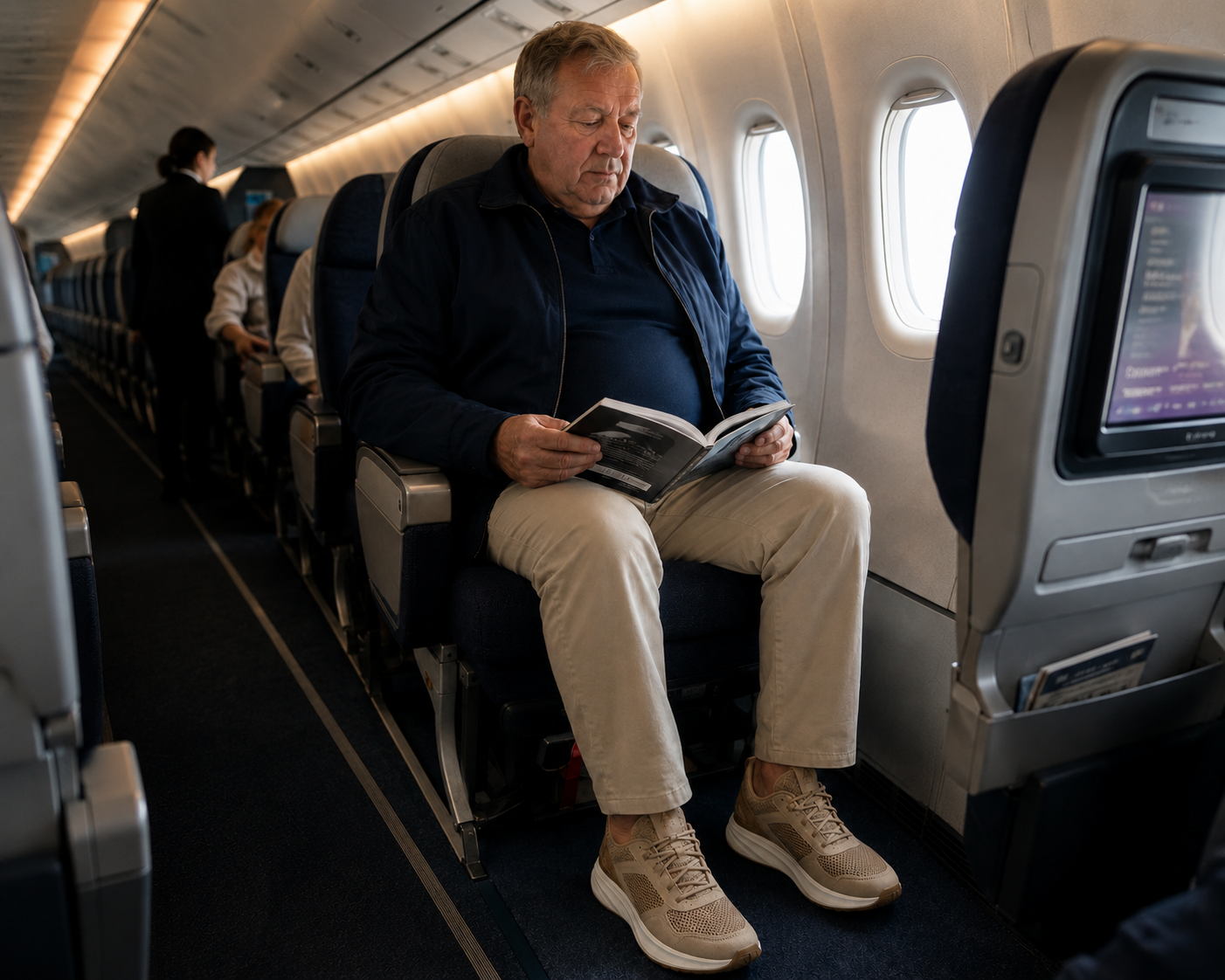 Flight travel scene