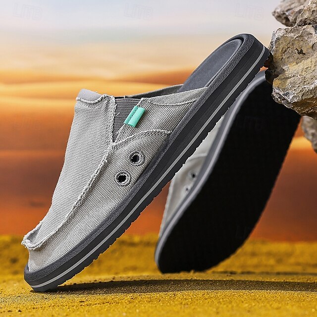 Men's Canvas Slip-On Loafers – Lightweight Comfortable