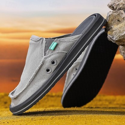 Men's Canvas Slip-On Loafers – Lightweight Comfortable