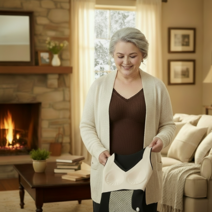 Far Infrared Self-Heating Thermal Vest | Cashmere & Silk Blend | 3D Seamless Built-in Padded Bra | Women's Warming Base Layer