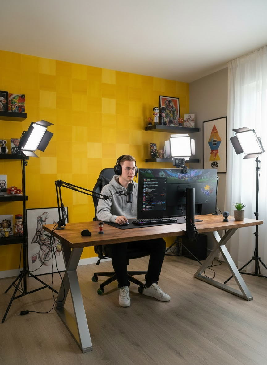 Zellige Wallpaper, mustard