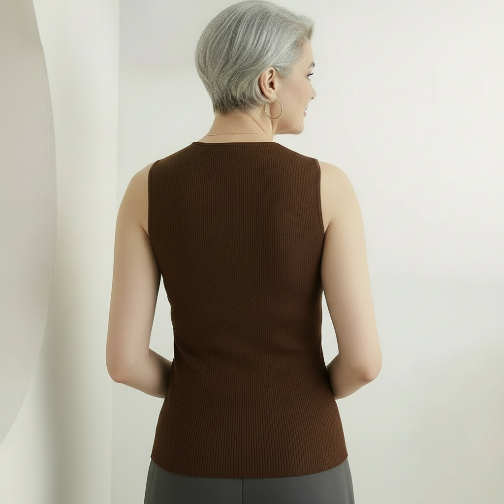 Far‑Infrared Self‑Heating Seamless Thermal Vest with Built‑In Bra