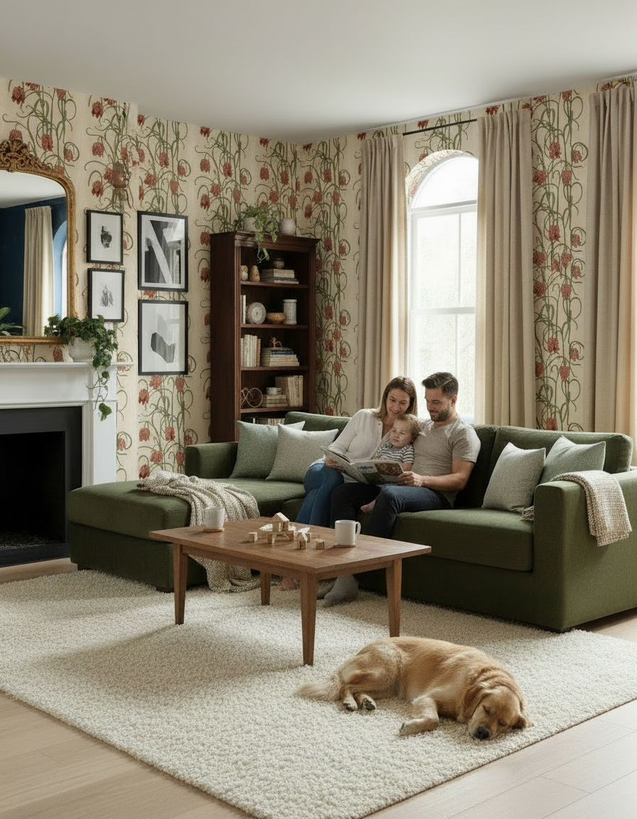 SAMPLE SALE! Campanas Wallpaper, neutral and burnt orange, LUXE traditional, three 19in x 8ft rolls