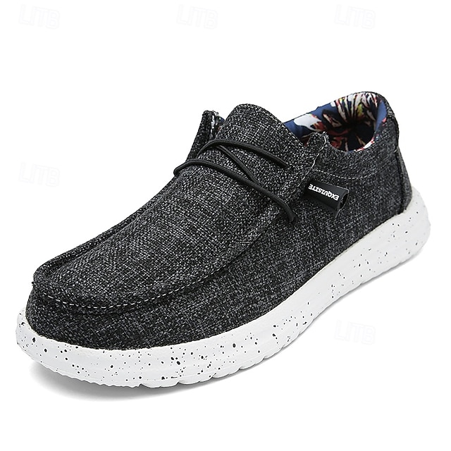 Men's Grey Knit Casual Shoes, Lightweight Breathable Upper, Cushioned Comfort Sole, Modern Casual Style for Daily Wear & Travel