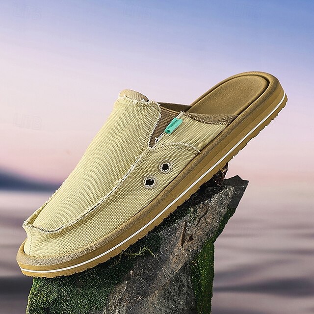 Men's Canvas Slip-On Loafers – Lightweight Comfortable