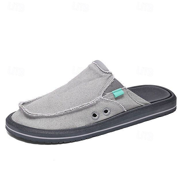 Men's Canvas Slip-On Loafers – Lightweight Comfortable