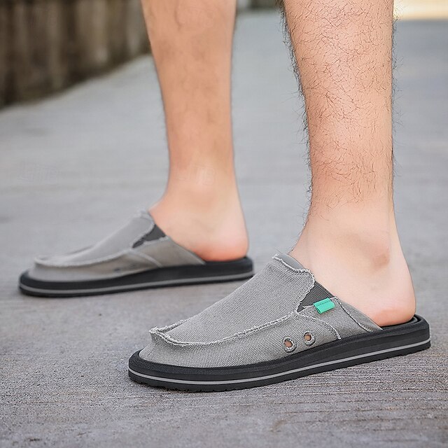 Men's Canvas Slip-On Loafers – Lightweight Comfortable