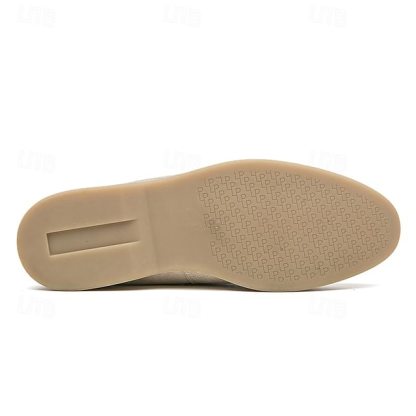 Men's Casual Beige Suede Loafers – Comfortable Slip-On