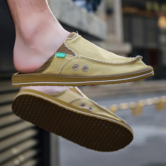 Men's Canvas Slip-On Loafers – Lightweight Comfortable