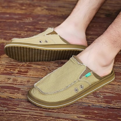 Men's Canvas Slip-On Loafers – Lightweight Comfortable