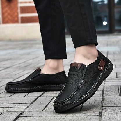 Men's Casual Slip-On Loafers, Lightweight Breathable Faux