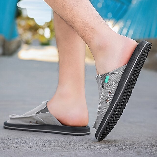 Men's Canvas Slip-On Loafers – Lightweight Comfortable