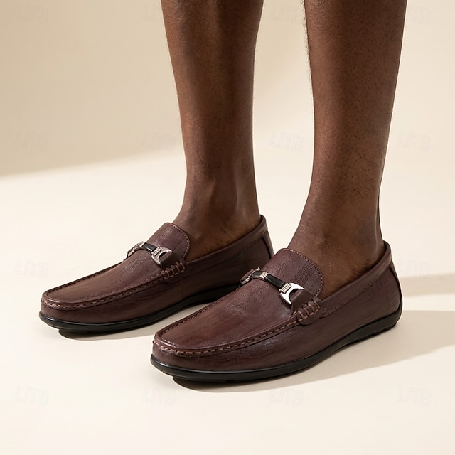 Men's Brown Suede Loafers Slip-On Casual Dress Shoes Soft Comfort Moccasin Footwear for Daily Wear, Driving, Travel, Office, Weekend Outfits and Relaxed Smart Casual Style