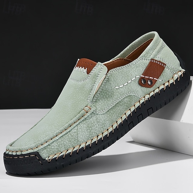 Men's Casual Slip-On Loafers, Lightweight Breathable Faux