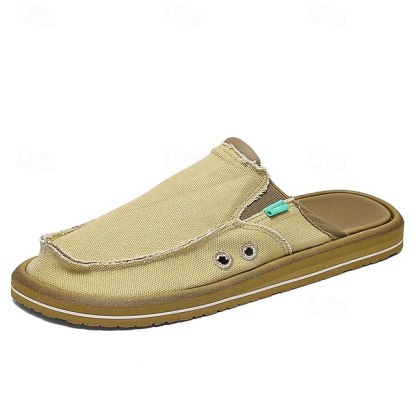 Men's Canvas Slip-On Loafers – Lightweight Comfortable