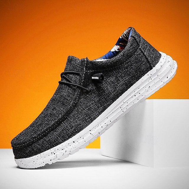 Men's Grey Knit Casual Shoes, Lightweight Breathable Upper, Cushioned Comfort Sole, Modern Casual Style for Daily Wear & Travel
