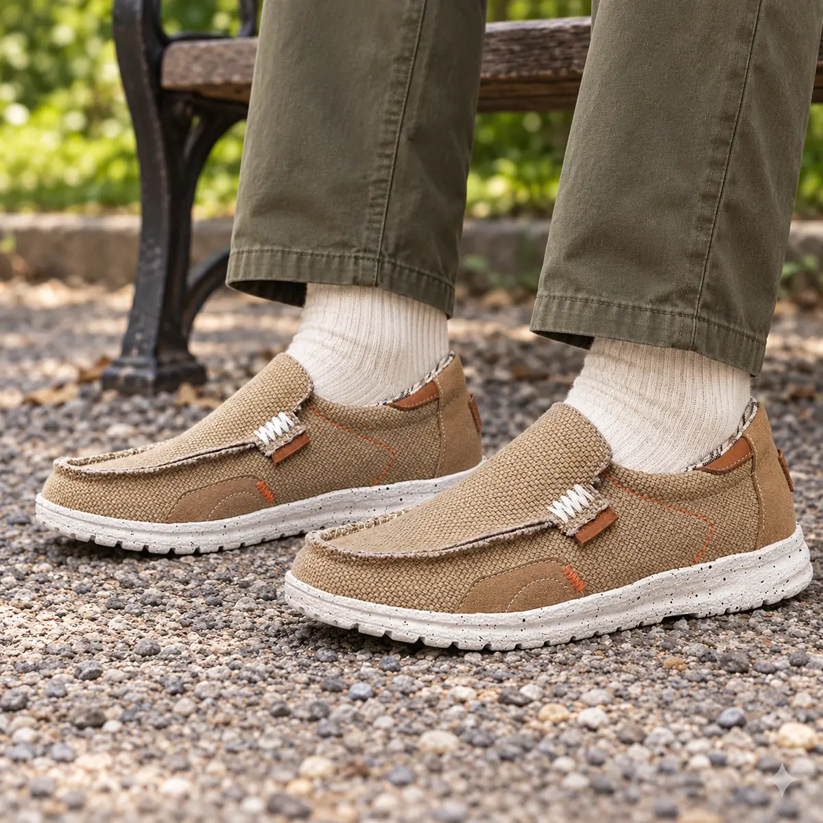 Men's Canvas-Lined Slip-On Loafers
