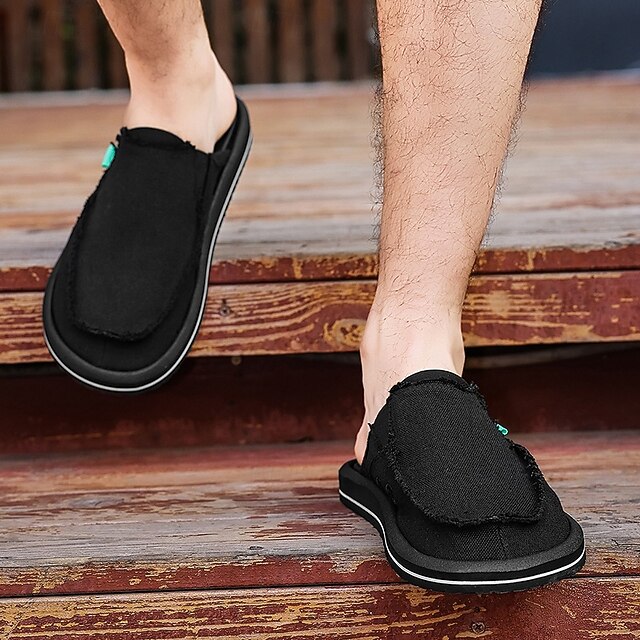 Men's Canvas Slip-On Loafers – Lightweight Comfortable