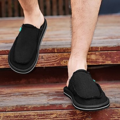 Men's Canvas Slip-On Loafers – Lightweight Comfortable