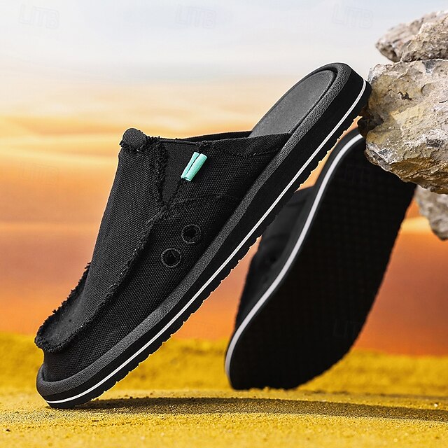 Men's Canvas Slip-On Loafers – Lightweight Comfortable