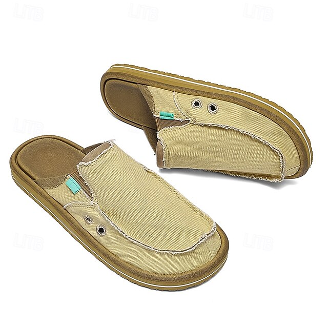 Men's Canvas Slip-On Loafers – Lightweight Comfortable