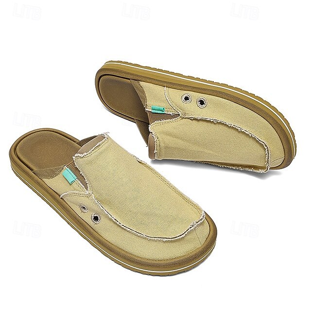 Men's Canvas Slip-On Loafers – Lightweight Comfortable
