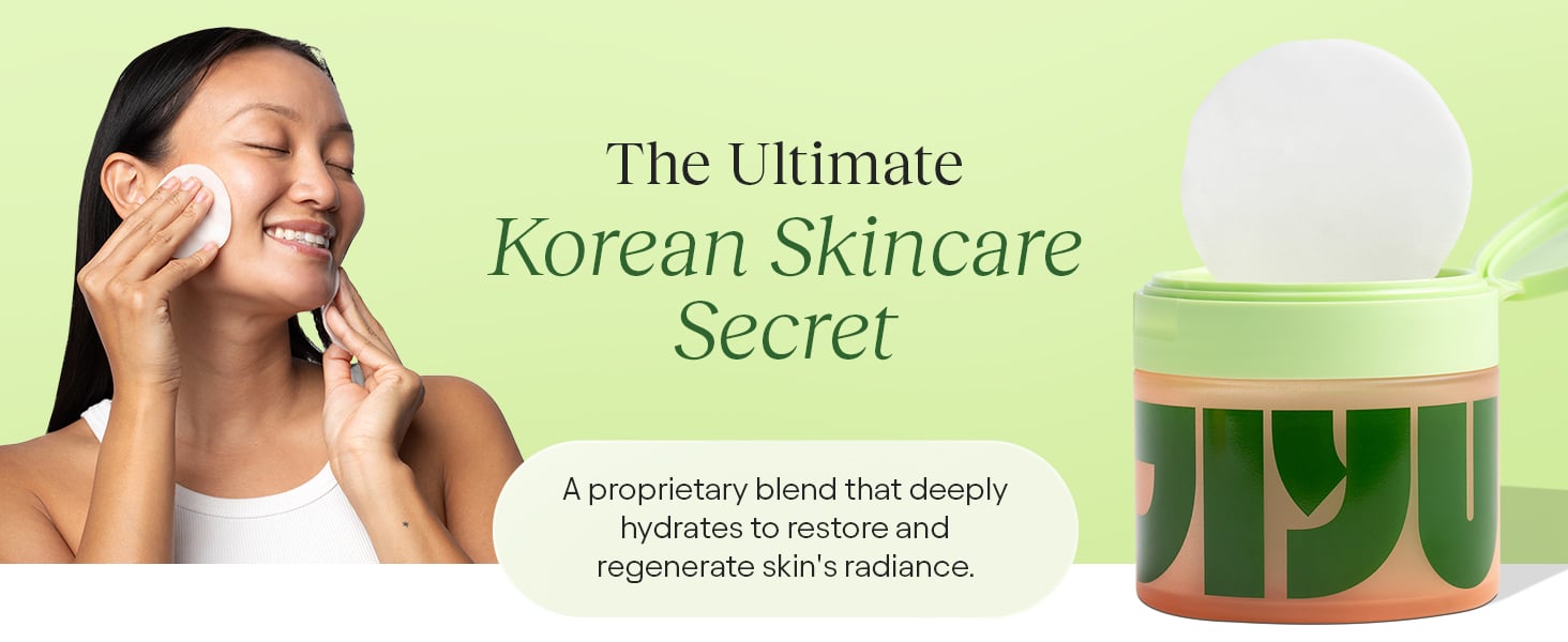 Ultimate Korean Skincare Secret: A Woman using JiYu to hydrate her skin and restore it's radiance