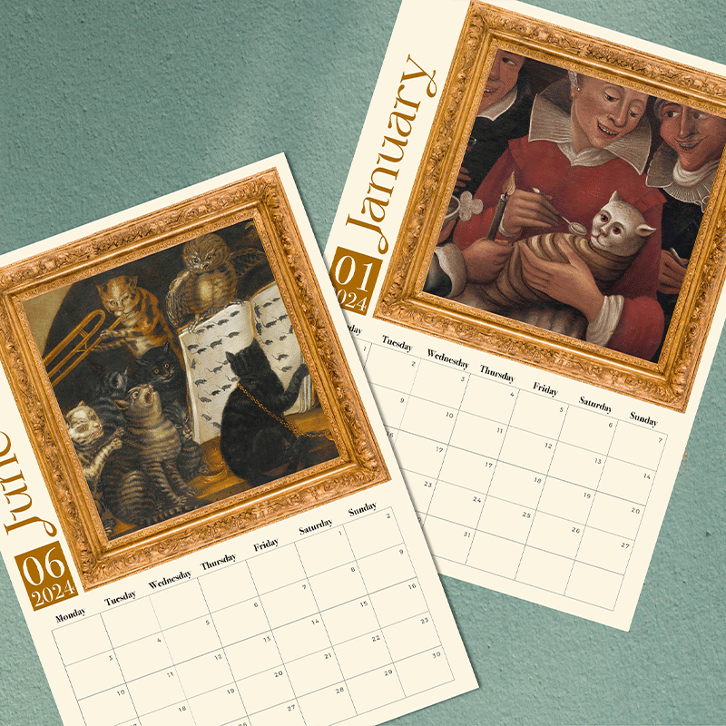 Weird Medieval Cats Calendar 2024   6 193 