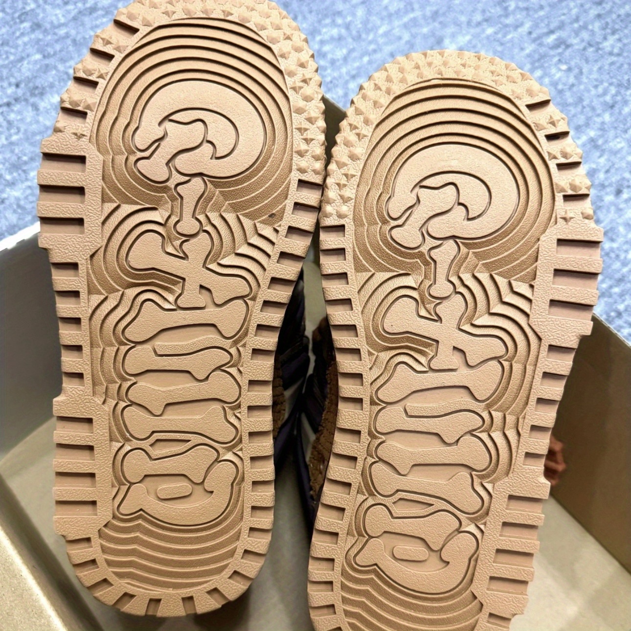 Brown Retro Chunky Sneakers with Waffle Charm & Rope Laces