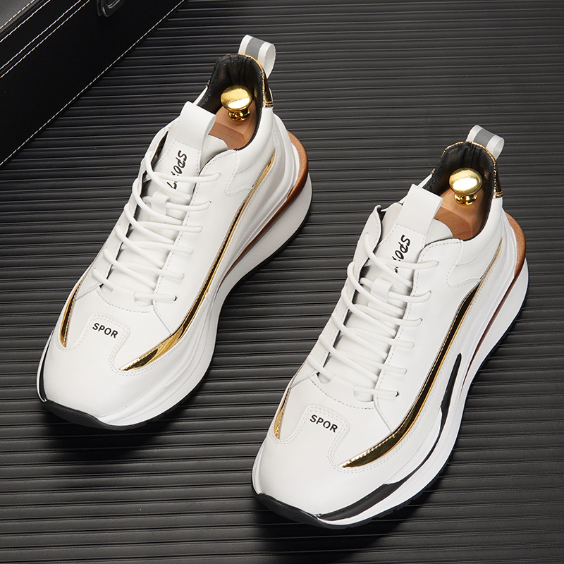 Men's winter sneakers with added lining and increased height, thick-soled for sports and leisure