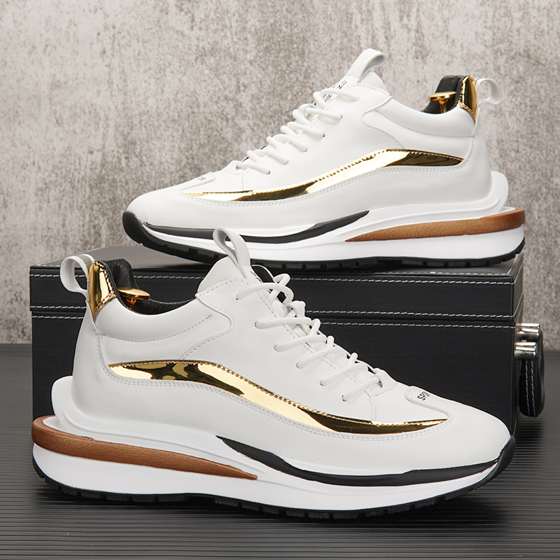 Men's winter sneakers with added lining and increased height, thick-soled for sports and leisure
