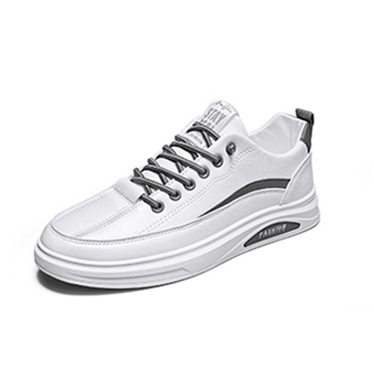 Leisure Sports Men's Flat Casual Sneakers-white