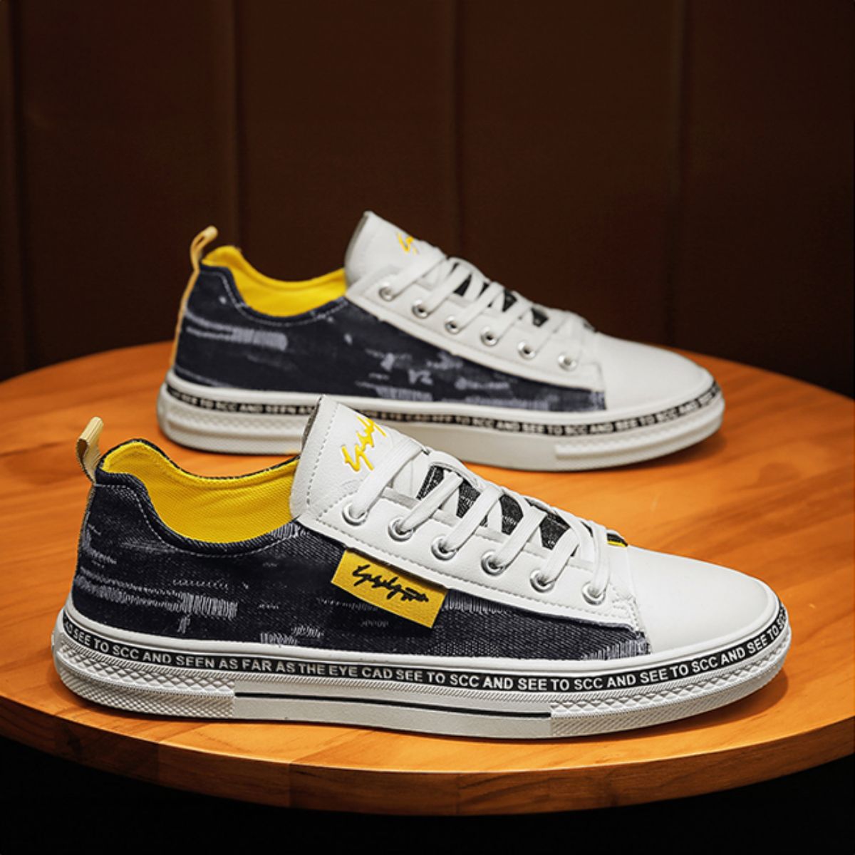 Versatile Casual Winter Canvas Shoes - Harajuku Style Flat Sneakers-black