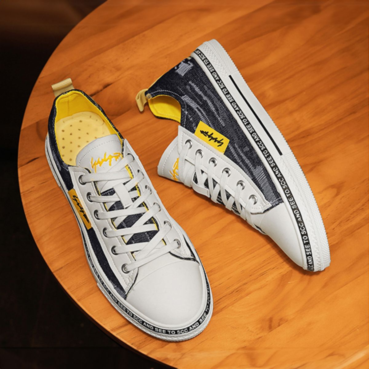 Versatile Casual Winter Canvas Shoes - Harajuku Style Flat Sneakers-black