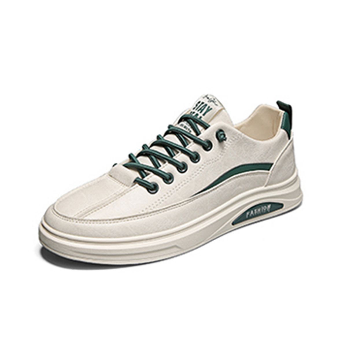 Leisure Sports Men's Flat Casual Sneakers-Beige