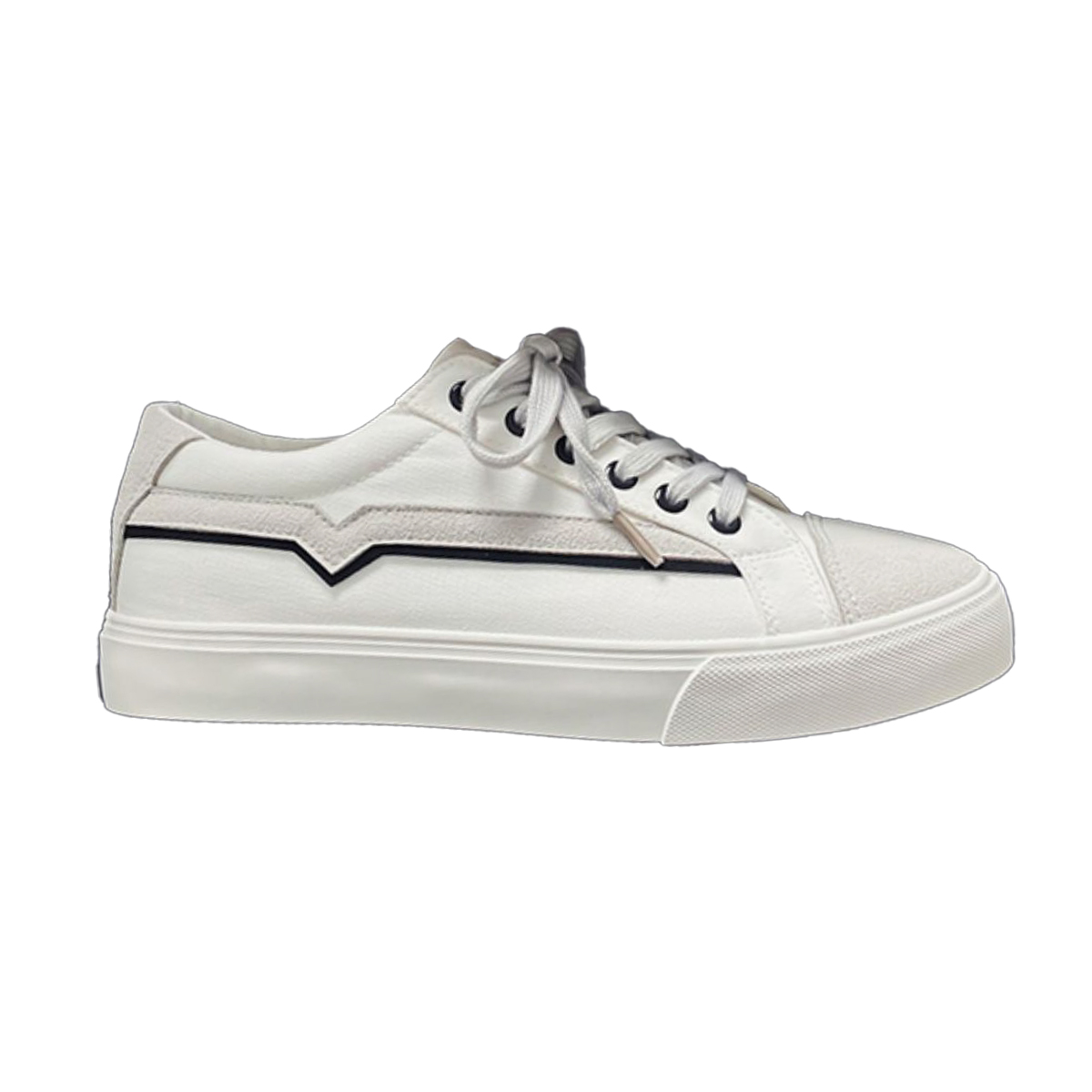 Canvas Skate Shoes for Men - Versatile Casual White Sneakers-white