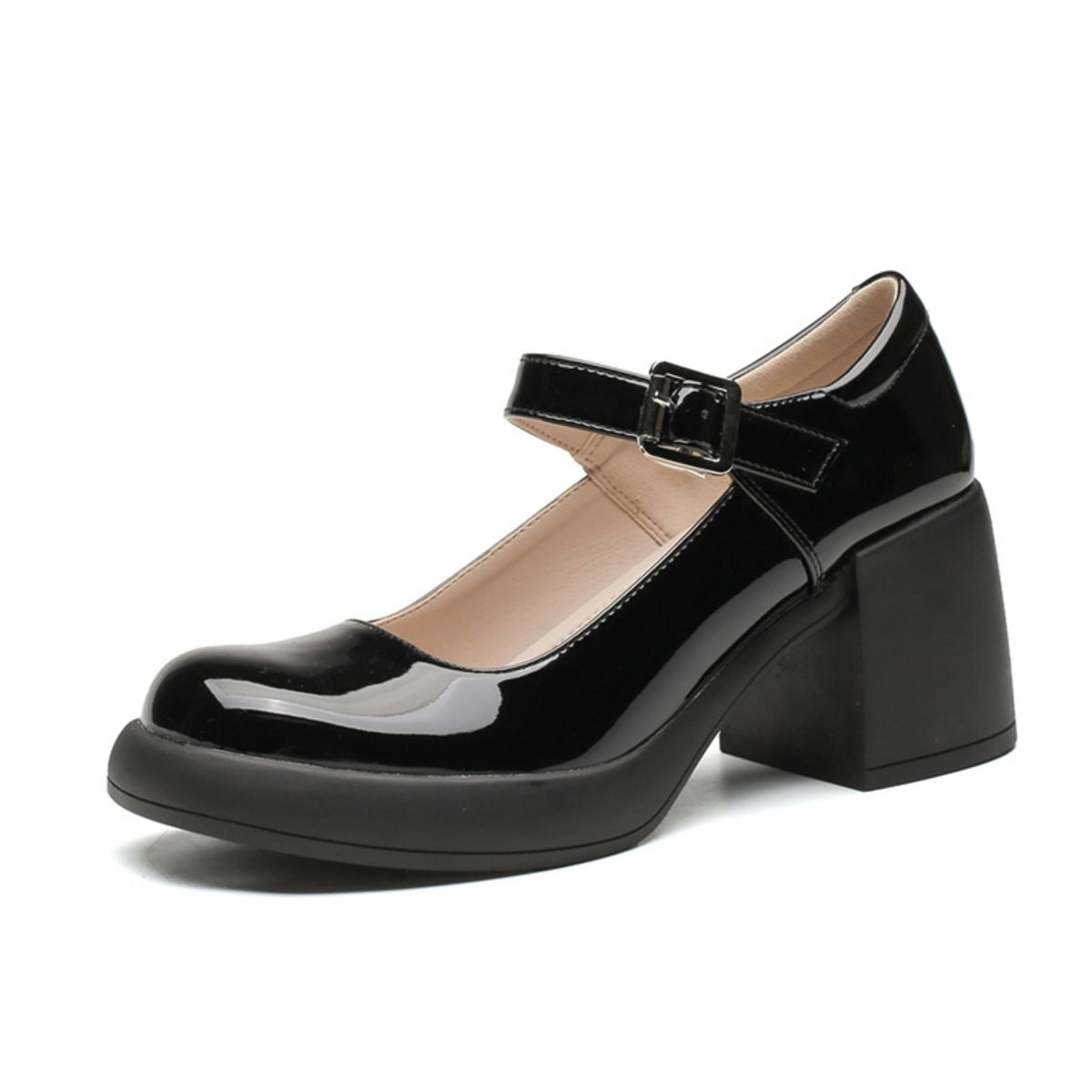 Genuine Leather Mary Jane High Heel Shoes