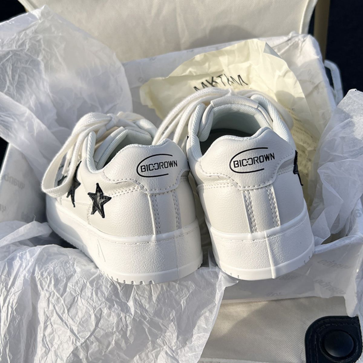 Five pointed white shoes, canvas shoes, versatile casual board shoes