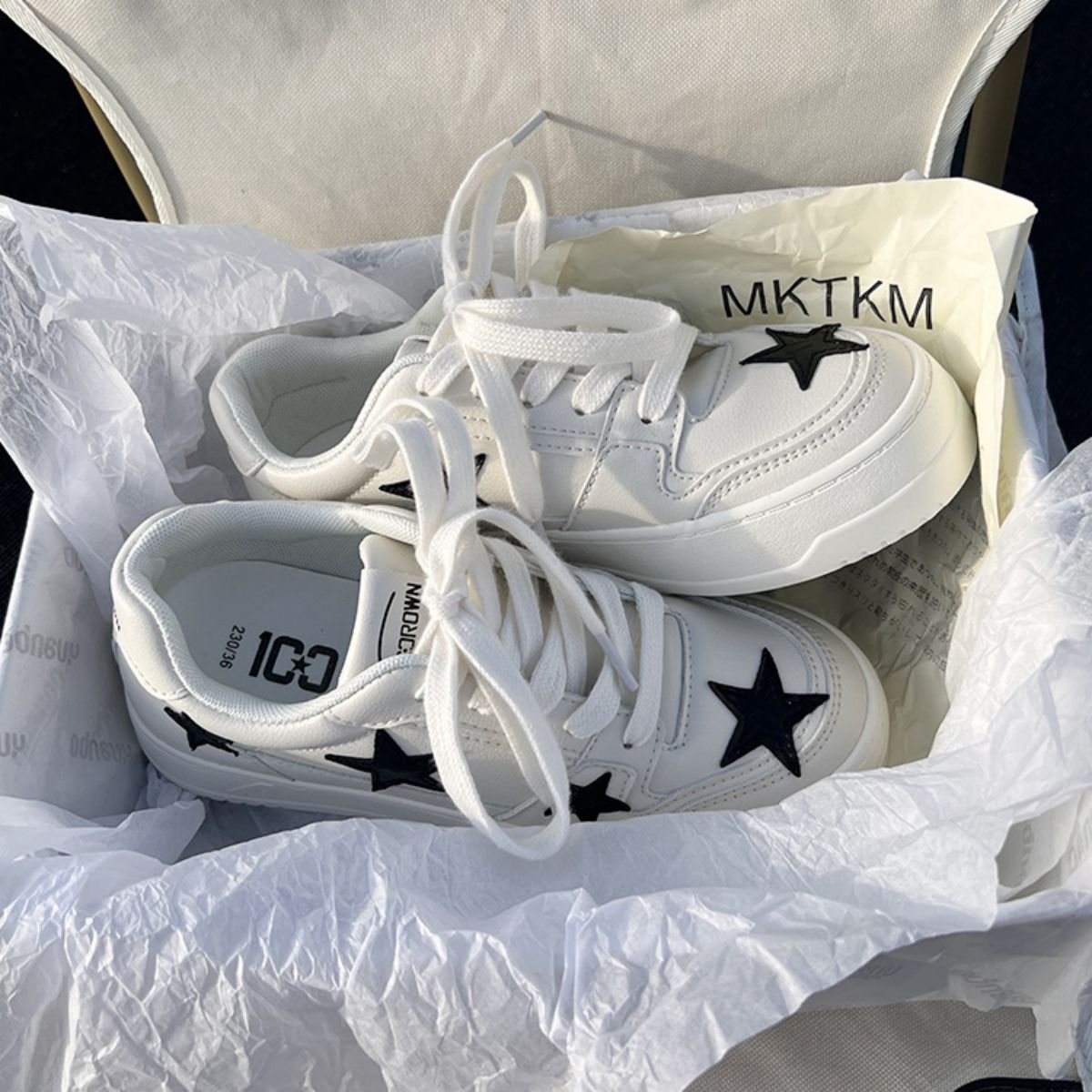 Five pointed white shoes, canvas shoes, versatile casual board shoes