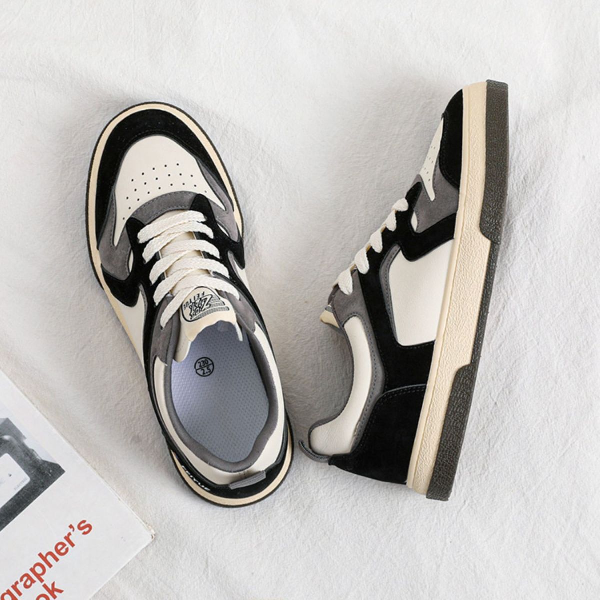 Black-and-white Panda Sports Versatile Casual Little White Shoes